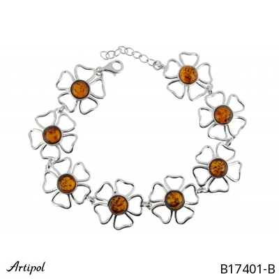 Bracelet B17401-B with real Amber