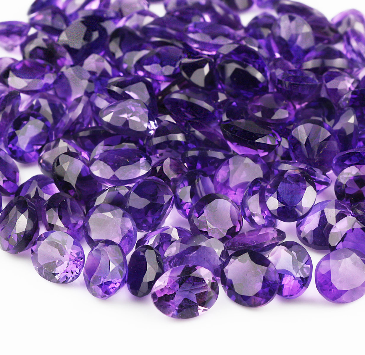 Amethyst Facettenschliff - Halb Edelsteine